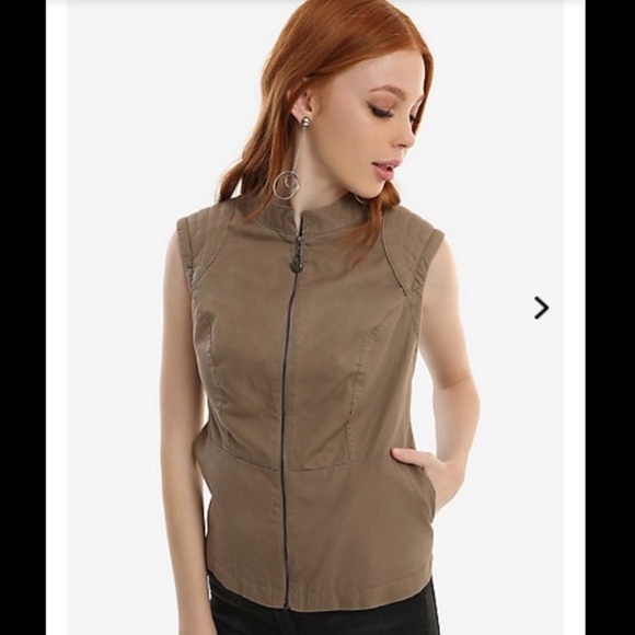 STAR WARS HER UNIVERSE THE LAST JEDI Rey Destiny Convertible VEST JACKET! - Picture 5 of 11